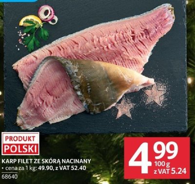 Karp filet ze skórą nacinany promocja w Selgros