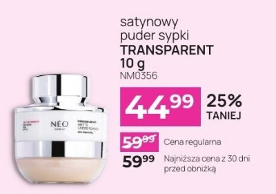 Satynowy puder sypki TRANSPARENT NM0356 promocja w NEONAIL & NEO MAKE UP