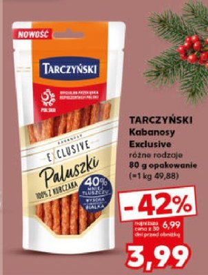 Kabanosy TARCZYŃSKI Kabanosy Exclusive różne rodzaje 80g promocja w Kaufland