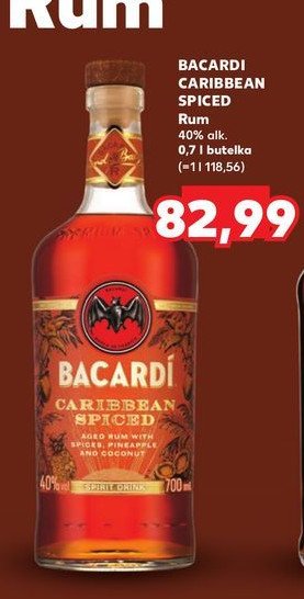 Rum Bacardi caribbean spiced promocja