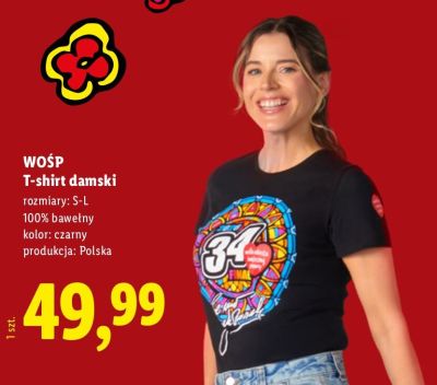 T-shirt damski rozmiary S-L 100% bawełny  promocja w Lidl