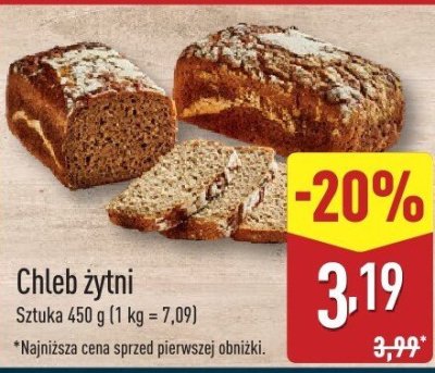 Chleb żytni promocja w Aldi