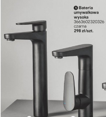 Bateria umywalkowa wysoka GoodHome Cavally czarna 3663602320326 promocja w Castorama