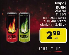 Napój original Burn promocja w Carrefour Market