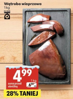 Wątroba wieprzowa 1kg promocja w Delikatesy Centrum