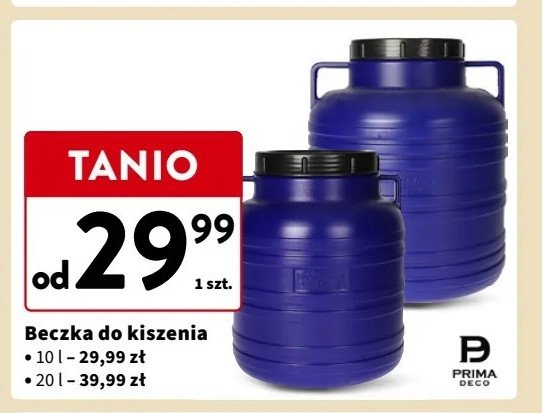 Beczka do kiszenia 10 l Prima deco promocja