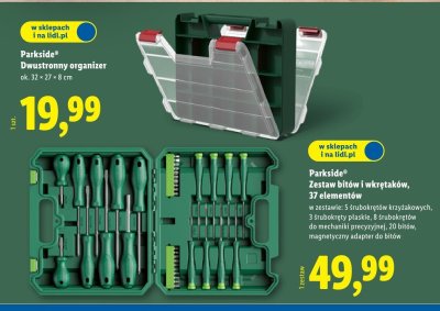 Zestaw bitów Parkside Zestaw bitów i wkrętaków, 37 elementów promocja w Lidl