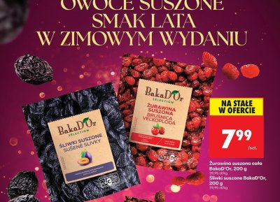 Śliwki suszone BakaD'Or promocja w Biedronka