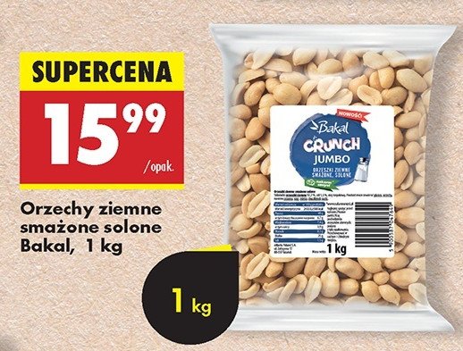 Orzechy ziemne smażone Bakal crunch promocja w Biedronka