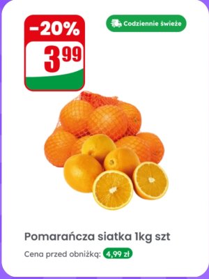 Pomarańcza siatka 1 kg Dino promocja w Dino