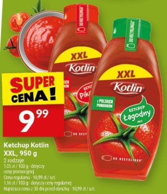 Ketchup Kotlin XXL, 950 g promocja w Twój Market