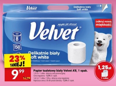 Papier toaletowy biały Velvet A8 promocja w Twój Market