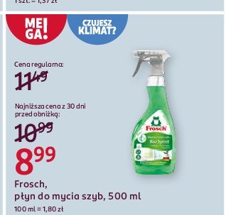 P艂yn do mycia szyb Frosch promocja