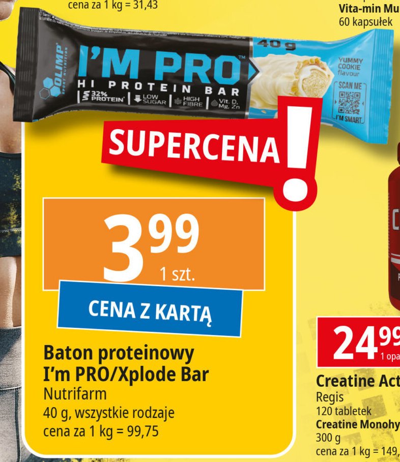 Baton proteinowy yummy cookie Olimp i'm pro promocja