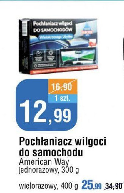 Poch艂aniacz wilgoci do samochod贸w wielorazowy promocja