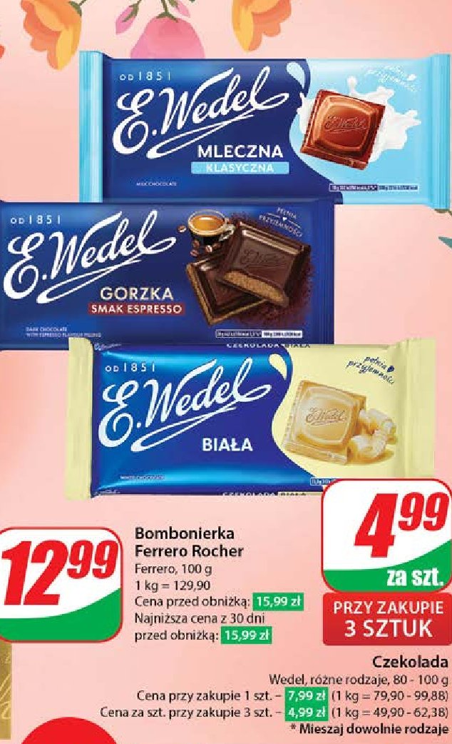 Czekolada bia艂a E. wedel promocja