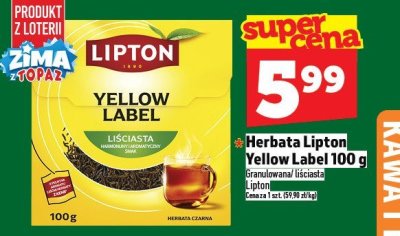 Herbata Lipton Yellow Label 100 g promocja w TOPAZ