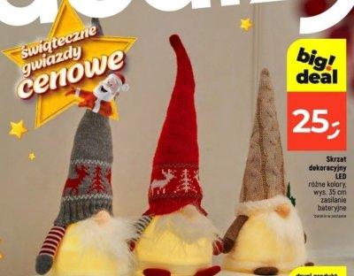 Skrzat dekoracyjny LED różne kolory, wys. 35 cm zasilanie bateryjne promocja w Dealz