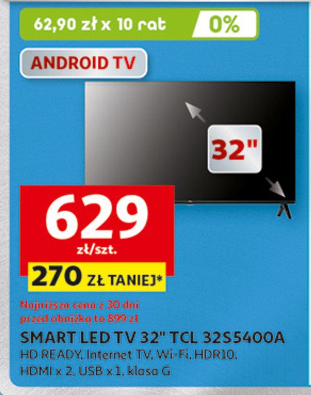 Telewizor 32'' 32s5400a Tcl promocja