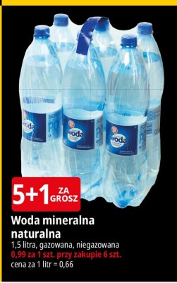 Woda mineralna naturalna Voda, 1,5 litra, gazowana, niegazowana promocja w Leclerc