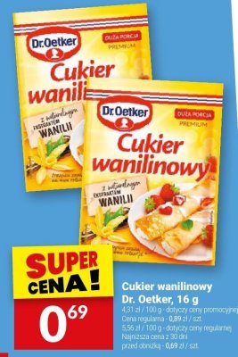 Cukier wanilinowy Dr. Oetker, 16 g promocja w Twój Market