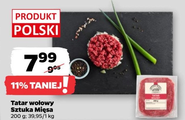 Tatar wołowy SZTUKA MIĘSA NETTO promocja w Netto