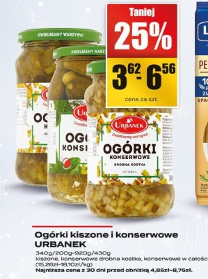 Ogórki kiszone i konserwowe URBANEK promocja w Supeco