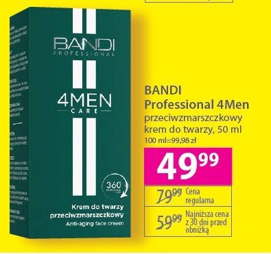 Krem do twarzy przeciwzmarszczkowy Bandi 4men promocja