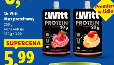 Mus proteinowy różne rodzaje promocja w Lidl