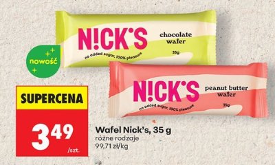 Wafel Nick's różne rodzaje 35g promocja w Biedronka