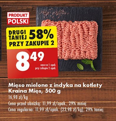 Mięso mielone z indyka Kraina mięs promocja