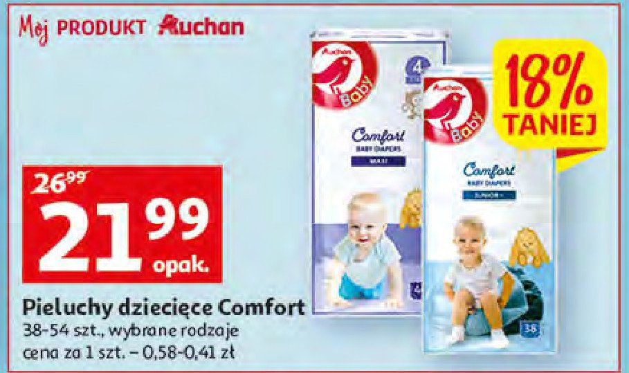 Pieluchy junior+ Auchan baby promocje