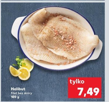 Halibut filet bez skóry promocja w Kaufland