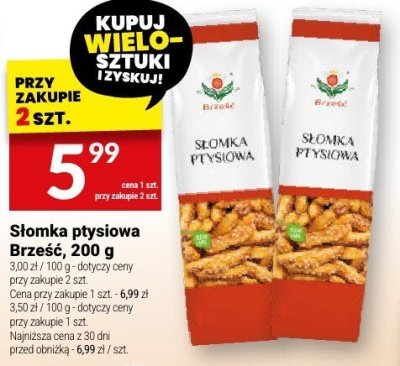 Słomka ptysiowa Brześć, 200 g promocja w Twój Market