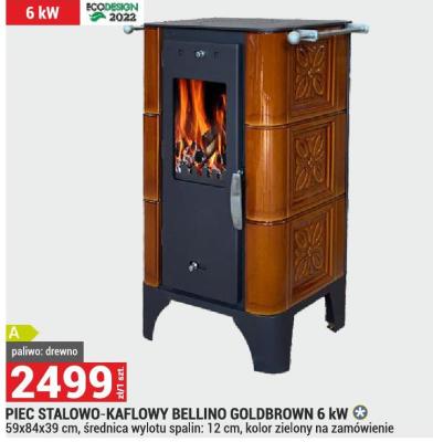PIEC STALOWO-KAFLOWY BELLING GOLDBROWN 6 kW promocja w Merkury Market