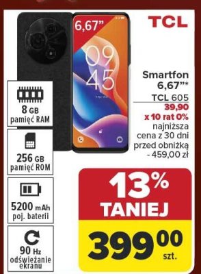 Smartfon 605 6,67" promocja w Carrefour