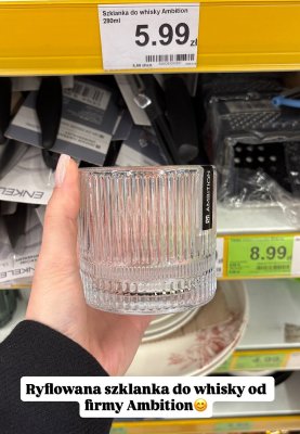Szklanka do whisky 280ml promocja w Dino