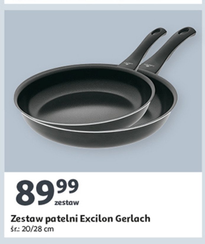 Patelnie excilon 20 cm + 28 cm Gerlach promocja
