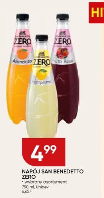 Napój San Benedetto Zero wybrany asortyment Unibev promocja w Chata Polska