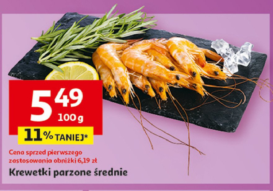 Krewetki parzone średnie promocja w Auchan