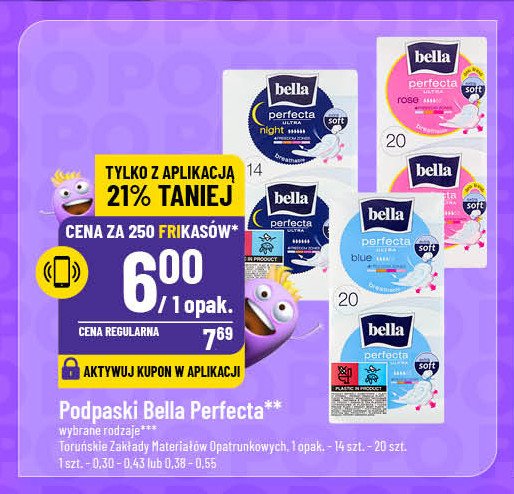 Podpaski Bella perfecta ultra blue promocja w POLOmarket