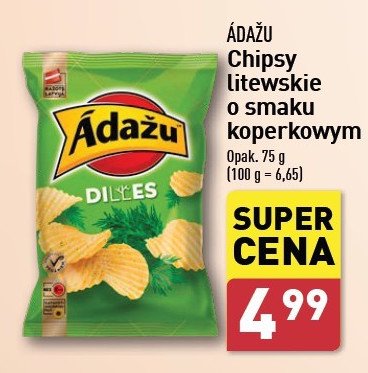 Chipsy koperkowe Adazu promocja w Aldi