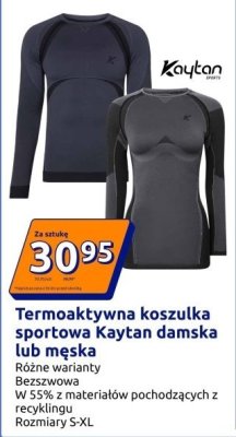 Termoaktywna koszulka sportowa Kaytan damska lub męska promocja w Action