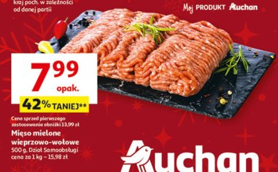 Mięso mielone wieprzowo-wołowe promocja w Auchan