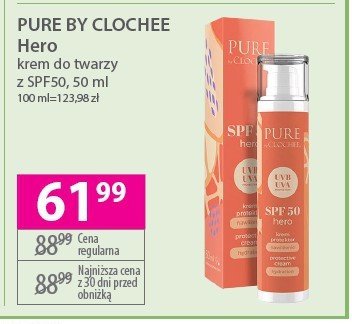 Krem do twarzy spf50 hero Pure by clochee promocja