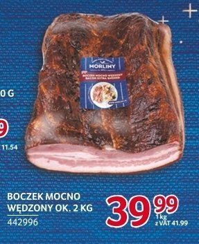 Boczek mocno wędzony ok. Morliny 2 kg promocja w Selgros