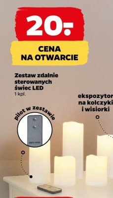 Zestaw zdalnie sterowanych świec LED promocja w Netto