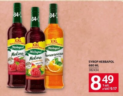 Syrop Herbapol Malina 680 ML promocja w Selgros