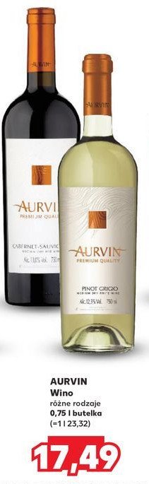 Wino AURVIN PINOT GRIGIO promocja w Kaufland