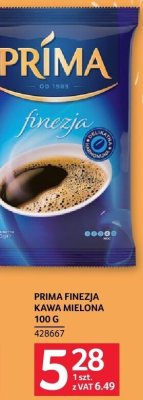 Kawa mielona PRIMA FINEZJA KAWA MIELONA 100 G promocja w Selgros